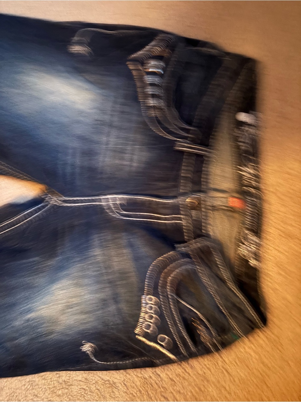 Apple Bottoms Women's Relaxed Dark Blue Denim Jeans